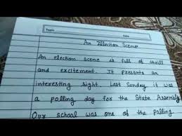 A Short And Smart Paragraph On An Election Scene In English In Education Channel By Ritashu Youtube
