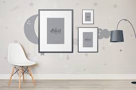A collection of free mockups featuring walls: Artist Room Frame Mockup Free Mockup