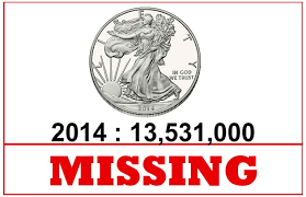 Missing American Silver Eagle Bullion Coins
