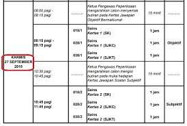 Pada 1 januari hingga 28 februari. Jadual Peperiksaan Upsr 2018 Tahun 6