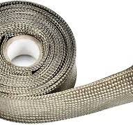 Wire Fuel Line Heat Shield Sleeve 1" I.D. X 10FT,Titanium High Temp  Fiberglass