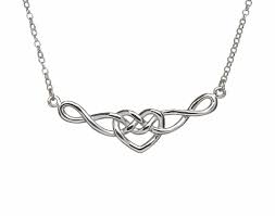 These designs feature a single continuous line which represents oneness of spirit and unity. Sterling Silver Infinity Celtic Love Knot Necklet