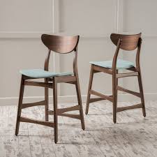 This guide will explain how to measure bar stools and outline different bar stool sizes so you can choose bar stools are specifically designed to fit under a bar. Christopher Knight Home Gavin Mid Century Wood Counter Stool In Dark Grey With Natural Oak Finish Set Of 2 As Is Item Overstock 13179223
