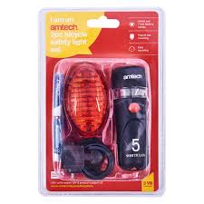 2pc Bicycle Safety Light Set Amtech