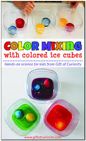 Color Mixing Preschool Color Activities Colored Ice Cubes Science For Kids