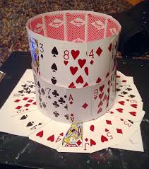 You can also make the top hat out of cardboard as well. How To Make A Playing Card Top Hat Crazy Hats Playing Card Crafts Crazy Hat Day