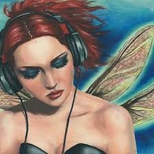 Headphone Fairy Modern Faerie Punk Fairy" Sticker for Sale by Deanna Davoli 