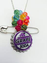Ellie And Carl Necklace Inspired By Up Grape Soda Pin And Brightly Colored Balloon Beads Disney Jewelry Disney Necklace Grape Soda Pin
