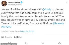 Bravo's the real housewives of new jersey special event: Teresa Giudice Reveals She And Husband Joe Will Appear On Special Rhonj Episode With Andy Cohen Daily Mail Online
