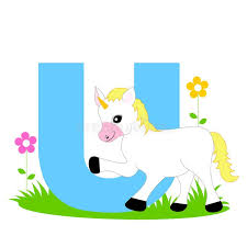 Animal Alphabet U Illustration Of Alphabet Letter U With A Cute Little Unicorn Affiliate Illus Animal Alphabet Animal Alphabet Letters Lettering Alphabet