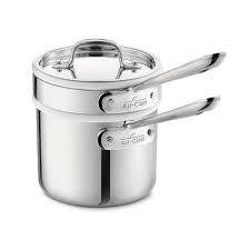 All Clad All Clad D3 2 Qt Stainless Steel Double Boiler Set With Lid Wayfair Double Boiler Cleaning Car Interior All Clad