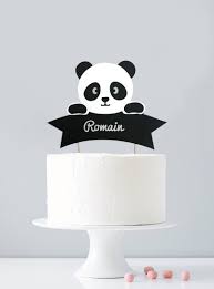 Cake Topper Personnalise Panda Anniversaire Panda Panda Gateau Fete De Panda