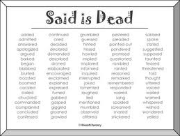 Said Is Dead Free Printable Synonym Poster