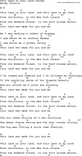 Chords bruce springsteen — this land is your land. Song Lyrics With Guitar Chords For This Land Is Your Land Guitar Chords Ukelele Songs Ukulele Songs