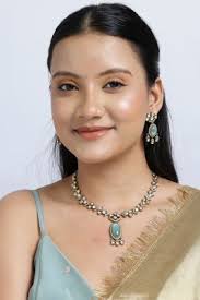 Olive Brown Front Slit Embroidered Net Long Choli Lehenga LLCV116424