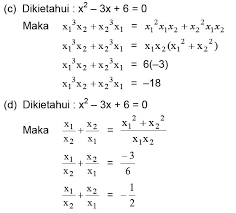 Cara menentukan x1 dan x2. Sifat Sifat Akar Persamaan Kuadrat Materi Lengkap Matematika