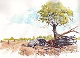The Big Dry Drought In Central Nsw Art Drawing Painting Inspiration Abstract Art Painting Watercolor Paintings Tutorials Watercolor Landscape