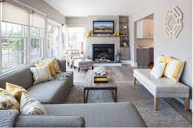 Layout Living Room With Fireplace Design And Ideas That Will Warm You All Winter Rectangular Living Rooms Long Living Room Layout Long Living Room Farmhouse living room photo in denver beautiful combination.