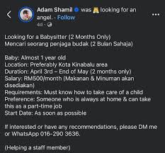 Babysitter : r/Sabah
