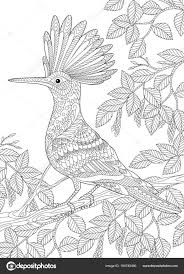 Stilize Zentangle Ibibik Kusu Stok Illustrasyon 2020 Hayvan Boyama Sayfalari Boyama Kitaplari Boyama Sayfalari