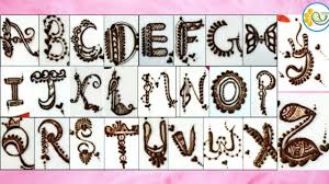 A To Z Alphabet Letters Mehndi Designs A स Z न म म ह द ड ज इन All Alphabet Mehndi Design 2 Youtube
