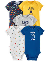 5 pack food original bodysuits roupa de rapaz moda infantil para menino carters baby