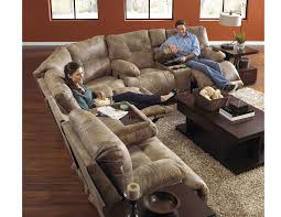 The sectional includes a chaise lounger as well as extra accent pillows to round out the striking looks. Voyager Layflat Reclining Sectional 3 Colors Sofas And Sectionals