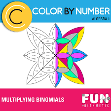 Create your own worksheets like this one with infinite algebra 1. Multiplying Binomials Color By Number From Funrithmetic