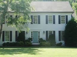 Black And White House Exterior Paint Wythe Blue Exterior Design Ideas Pictures Remodel And Decor White House Black Shutters Porch Colors Blue Shutters