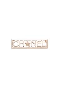 chanel logo brooch