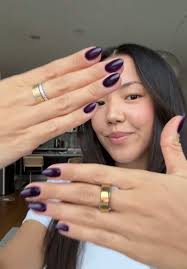 January Nails for 2025 Deep Purple