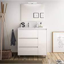 Meuble sdb prêt à poser. Meuble De Salle De Bain Sur Le Sol A Prix Mini