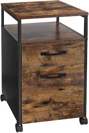 Have a second person pull the drawer open while you are still pushing down on the lockbars. Home Vasagle File Cabinet With 2 Drawers Rolling Office Filing Cabinet With Wheels Stable Steel Frame Open Compartment Industrial Style Rustic Brown And Black Ofc71x File Cabinets