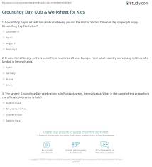 Jun 03, 2021 · there are so many things to know about animals. Groundhog Day Quiz Worksheet For Kids Study Com