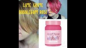 Pink hair dyes are also a pleasant change from the usual parade of blonde and brown colors.in this. Lime Crime Bubblegum Rose Youtube