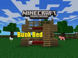 Nice bar or counter seating for your minecraft bar, kitchen, or restaurant. Minecraft Pe Furniture Bunk Bed Youtube
