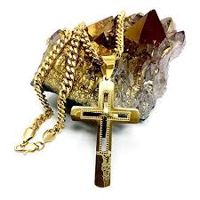These are perfect for office wear. 24k Gold Chain Style Cross Pendant Necklace Solid Clasp For Men Women Teens Thin For Charms Miami Cuban Link Diamond Cut Men Jewelry Urbytus Com