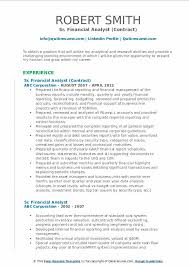 Salaries estimates are based on 765 salaries submitted anonymously to glassdoor by senior financial analyst employees in toronto, on. Sr Financial Analyst Resume Samples Qwikresume