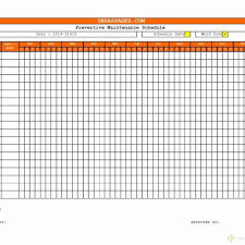 A maintenance schedule is essentially an essential record utilized for documenting the every week, regular monthly or annual. Preventive Maintenance Schedule Template Excel Unique Preventive Maintenance Spreadsheet La Portalen Document Preventive Maintenance Schedule Template Schedule