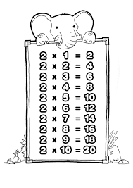 Tablas De Multiplicar Para Colorear