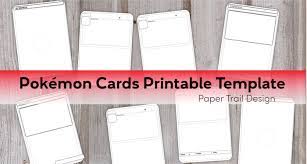 They love being creative and making pokemon. Pokemon Card Template Free Printable Paper Trail Design