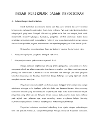 Doc Peran Kurikulum Dalam Pendidikan Nanang Abdul Aziz Academia Edu