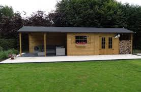 Abri De Jardin Classique Double Pente Avec Bucher Et Terrasse Tuinhuizen Schuur Tuinhuis