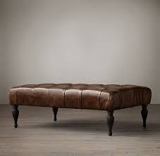 Shop for coffee table ottomans in ottomans. 48 Bennett Rectangular Leather Ottoman Leather Ottoman Coffee Table Leather Coffee Table End Of Bed Seating