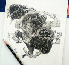 In the anime, as luffy figures out new fighting levels, he calls them gears, as in 2nd gear, 3rd gear, and now for this one, his 4th gear. I Made It Months Ago Drawing Of Bound Man Onepiece