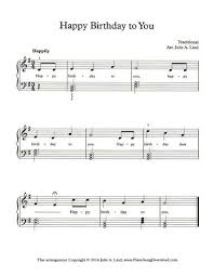 Happy Birthday To You Free Printable For Piano Lessons Sheet Music Piano Music Piano Sheet Music