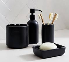 Matte Black And Gold Bathroom Accessories Matte Black Ceramic Bath Accessories In 2020 Matte Black Bathroom Accessories Gold Bathroom Accessories Black Bathroom Accessories