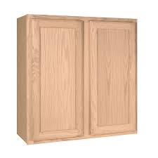 Project Source 30 In W X 30 In H X 12 In D Unfinished Brown Tan Oak Door Wall C Kitchen Wall Cabinets Unfinished Kitchen Cabinets Solid Wood Kitchens