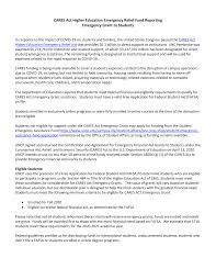 Students that were enrolled exclusively online as of march 13th, 2020 would not be eligible for direct cares act aid. 2