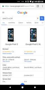 Google Search Can Now Compare Specifications Between Devices
